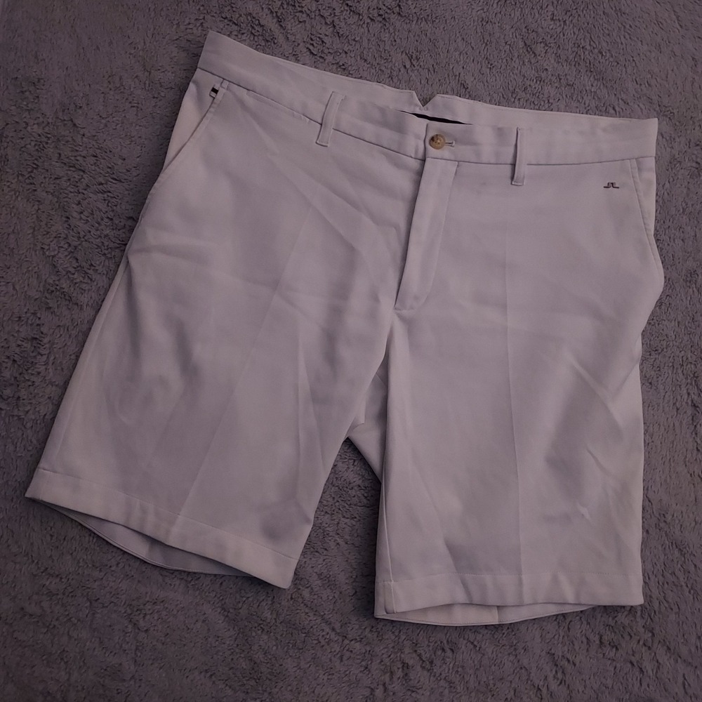 J Lindeberg Shorts Mens 36 Eloy Micro Stretch White Performance Golf Casual Prep